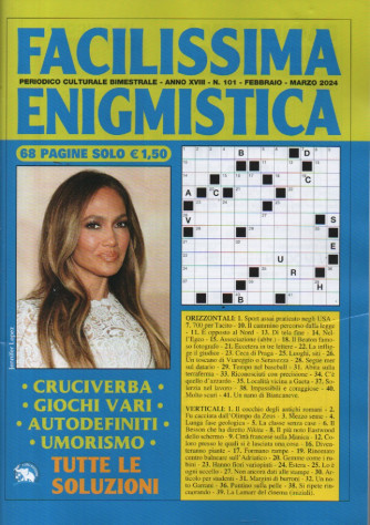 Facilissima enigmistica - n. 101 - bimestrale -febbraio - marzo  2024 - 68 pagine