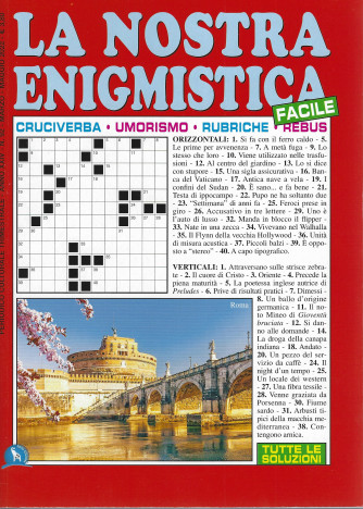La Nostra Enigmistica facile - n. 92 - trimestrale - marzo - maggio   2022