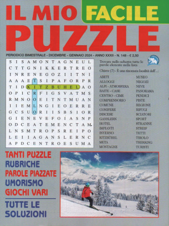 Il mio facile puzzle - n. 148 - bimestrale - dicembre - gennaio 2024
