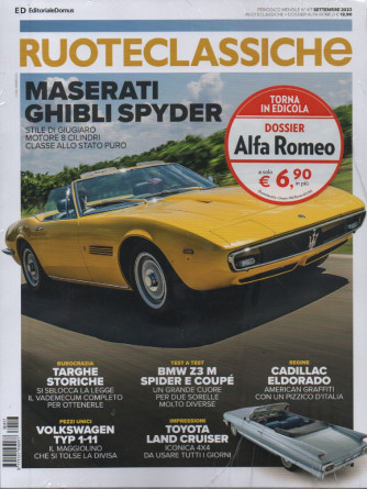 Ruoteclassiche + Alfa Romeo- n. 417 - settembre    2023 - mensile - 2 riviste
