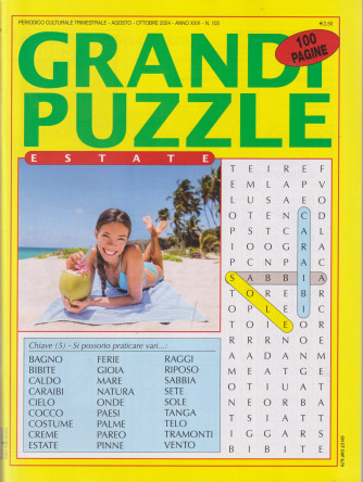 Grandi puzzle estate- n. 103- trimestrale -agosto - ottobre   2024 - 100 pagine