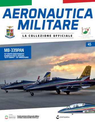 Modellino Aeronautica Militare - n.45 - MB-339PAN - 313° Gruppo Addestramento Acrobatico Frecce Tricolori - 22/08/2023 - by Centauria