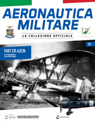 Modellino Aeronautica Militare - n.51 - Fiat CR.42CN - 377a Squadriglia - Caccia Notturna - 04/10/2023 - by Centauria