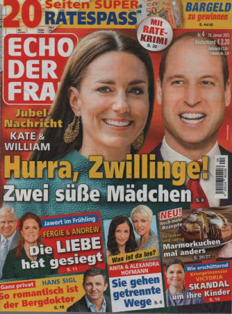 Echo der  frau - n. 4 - 18 januar 2023 - in lingua tedesca