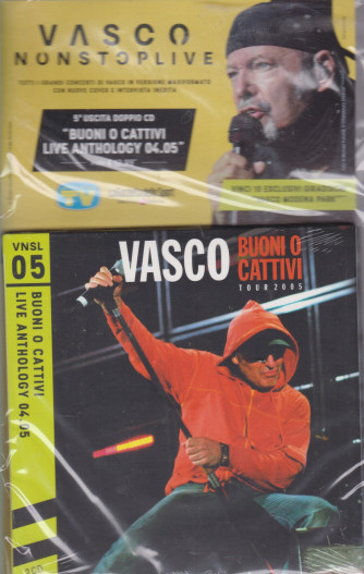 Grandi Raccolte Musicali n. 5  -Vasco nonstoplive - Vasco Rossi - quinta  uscita  - doppio cd  - agosto 2021 -