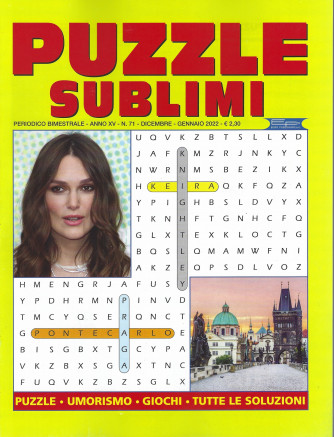 Puzzle sublimi - n. 71 - bimestrale -dicembre - gennaio 2021