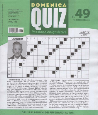 Domenica Quiz - Uscita n.49 - 9 Dicembre 2025 - Settimanale
