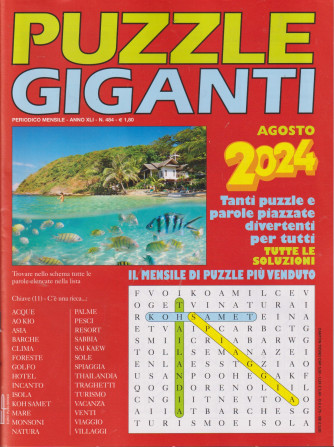 Puzzle giganti - n. 484 - mensile -agosto    2024
