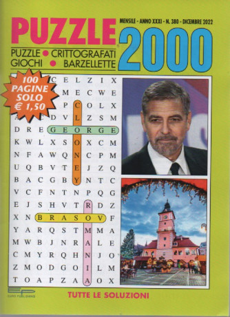 Puzzle 2000 - n. 380 - dicembre 2022 - mensile - 100 pagine