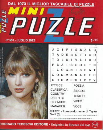 Mini Puzzle - n. 561-luglio  2022 - mensile