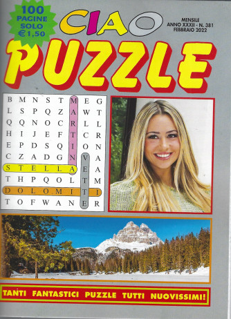 Ciao Puzzle - n. 381 -febbraio 2022 - 100 pagine