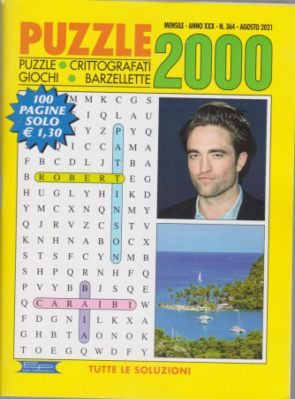 Puzzle 2000 - n. 364 - mensile -agosto  2021 - 100 pagine