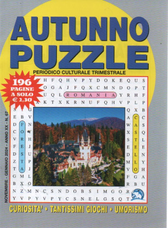 Autunno puzzle - n. 67 - novembre - gennaio 2024 - trimestrale - 196 pagine