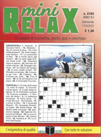 Mini Relax - n. 2103 - settimanale -13/9/2022