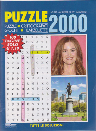 Puzzle 2000 - n. 397 - maggio   2024- mensile - 100 pagine