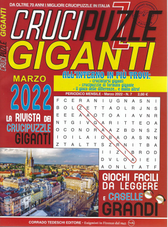 Crucipuzzle giganti - n. 7  - mensile -marzo  2022