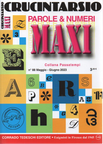 Maxi crucintarsio - n. 88 -maggio - giugno  2023 - trimestrale