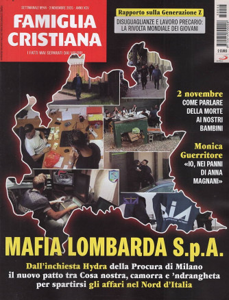 Famiglia Cristiana - Mafia Lombarda S.p.A. - Uscita n.44 - 30 Ottobre 2025 - Settimanale