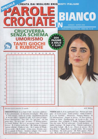 Speciale Parole Crociate in Bianco - Uscita n.40 - 6 Dicembre 2025 - Trimestrale