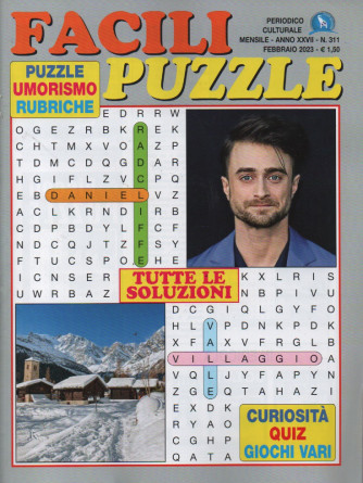 Facili puzzle - n. 311 - mensile  -febbraio  2023