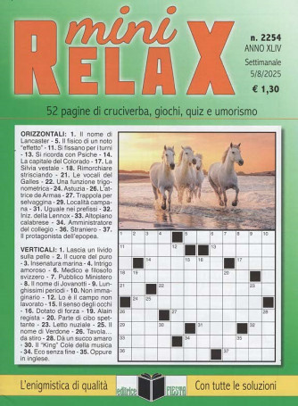 Mini Relax - Uscita n.2254 - 5 Agosto 2025 - Settimanale