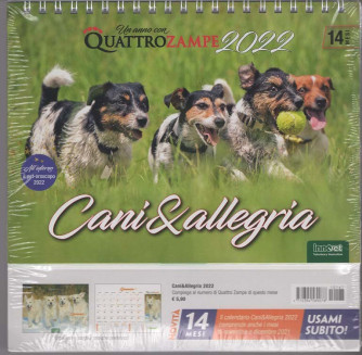 Calendario 2022 da tavolo "Cani & Allegria"- cm. 19 x 14 x 10 con spirale
