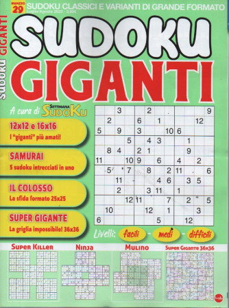 Sudoku giganti - n. 29 -luglio - agosto  2023  - bimestrale