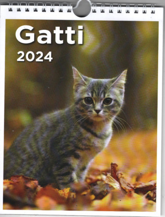 Calendario 2024 da tavolo e parete "Gatti" - cm. 16.5 x 21 c/spirale