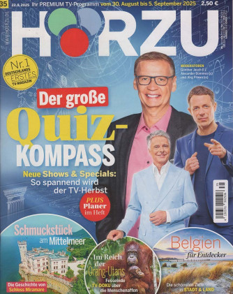 Hörzu - Uscita n.35 - 26 Agosto 2025 - Settimanale - In lingua tedesca