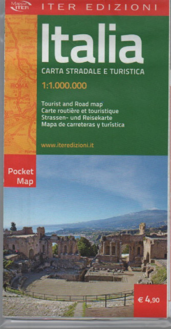 Italia Pocket Map -Carta stradale e turistica 1:1.000.000 - Italia - ottobre 2023
