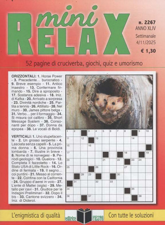 Mini Relax - Uscita n.2267 - 4 Novembre 2025 - Settimanale