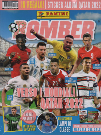 Bomber + in regalo sticker album Qatar 2022 - n. 42 - bimestrale - 8 ottobre 2022