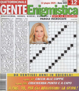 Gente Enigmistica - Uscita n.12 - 12 Giugno 2025 - Quattordicinale