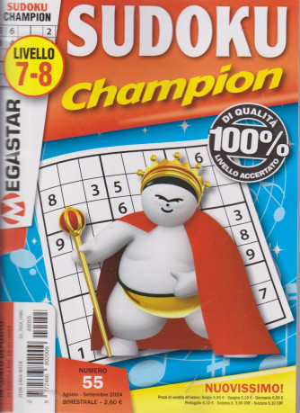 Sudoku Champion n. 55 - agosto - settembre 2024
