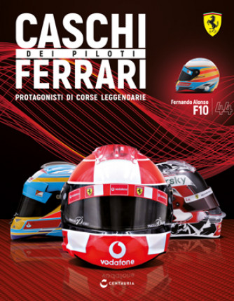 Caschi dei piloti Ferrari - Fernando Alonso - 2010 - Uscita Nº44 del 06/06/2023 Periodicità: Quindicinale Editore: Centauria