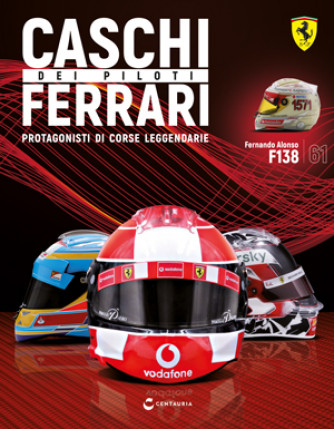 Caschi dei piloti Ferrari - Fernando Alonso - 2013 - Gran Premio del Giappone - Uscita Nº61 del 06/03/2024 Periodicità: Quindicinale Editore: Centauria