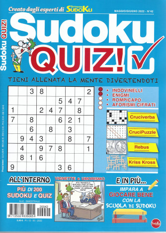Sudoku quiz! - n. 42 - maggio - giugno   2022-  bimestrale