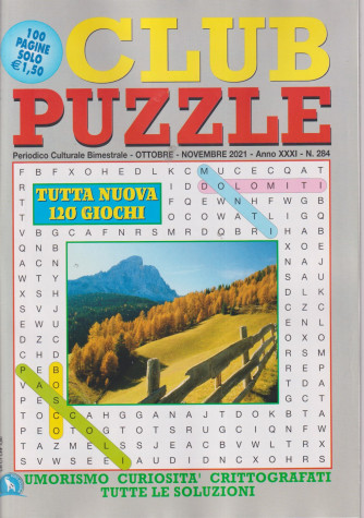 Club Puzzle - n. 284 - bimestrale - ottobre - novembre  2021 - 100 pagine