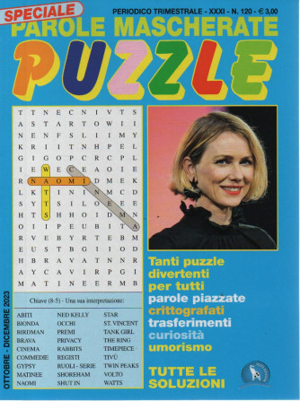 Speciale Parole mascherate puzzle - n. 20 - ottobre - dicembre 2023 - trimestrale