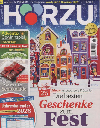 Hörzu - Uscita n.49 - 4 Dicembre 2025 - Settimanale - In lingua tedesca