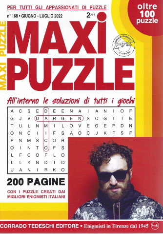 Maxi puzzle - n. 168 -giugno - luglio 2022 - trimestrale - oltre 100 puzzle - 200 pagine
