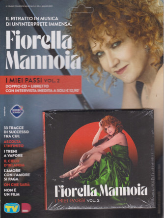 Cd Musicali di Sorrisi - n. 5 -Fiorella Mannoia - 4 maggio 2021 - settimanale - I miei passi - vol. 2 - doppio cd + libretto