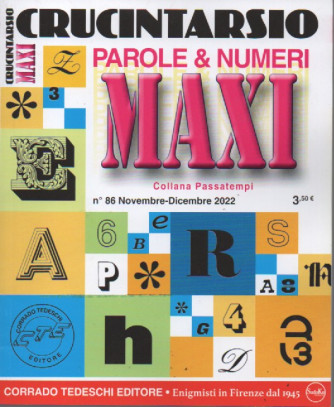 Crucintarsio maxi  - n. 86 -novembre - dicembre 2022 - trimestrale