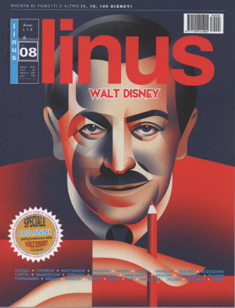 Linus Walt Disney - n.8-agosto    2023 - mensile - estate