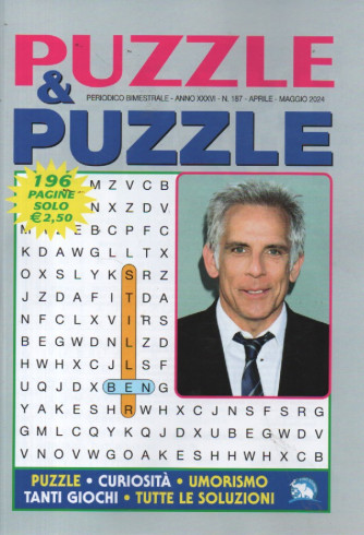 Puzzle & Puzzle - n. 187-aprile - maggio  2024 - 196 pagine