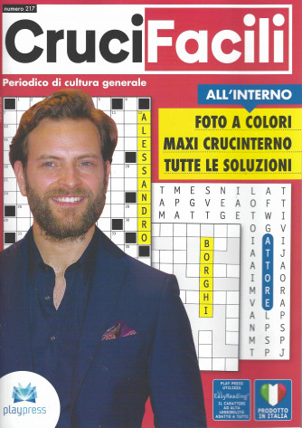Crucifacili - n. 217 -Alessandro Borghi - bimestrale - 18/5/2022