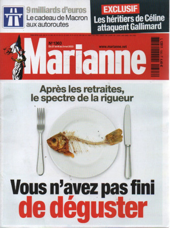 Marianne - n. 1363 - du 27 avril  au 3 mai  2023 - in lingua francese
