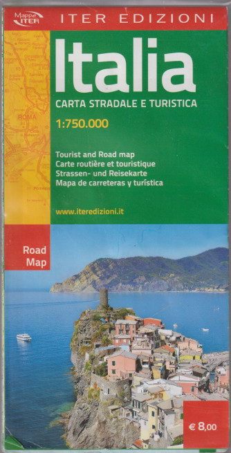 Mappa Italia - Carta stradale e turistica - 1:750.000 -settembre  2024