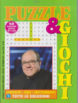 Puzzle  & Giochi - n. 88  - bimestrale - agosto - settembre  2021 - 68 pagine