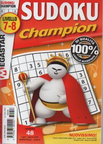 Sudoku Champion - n. 48 -livello 7-8 - luglio - agosto  2023 - bimestrale